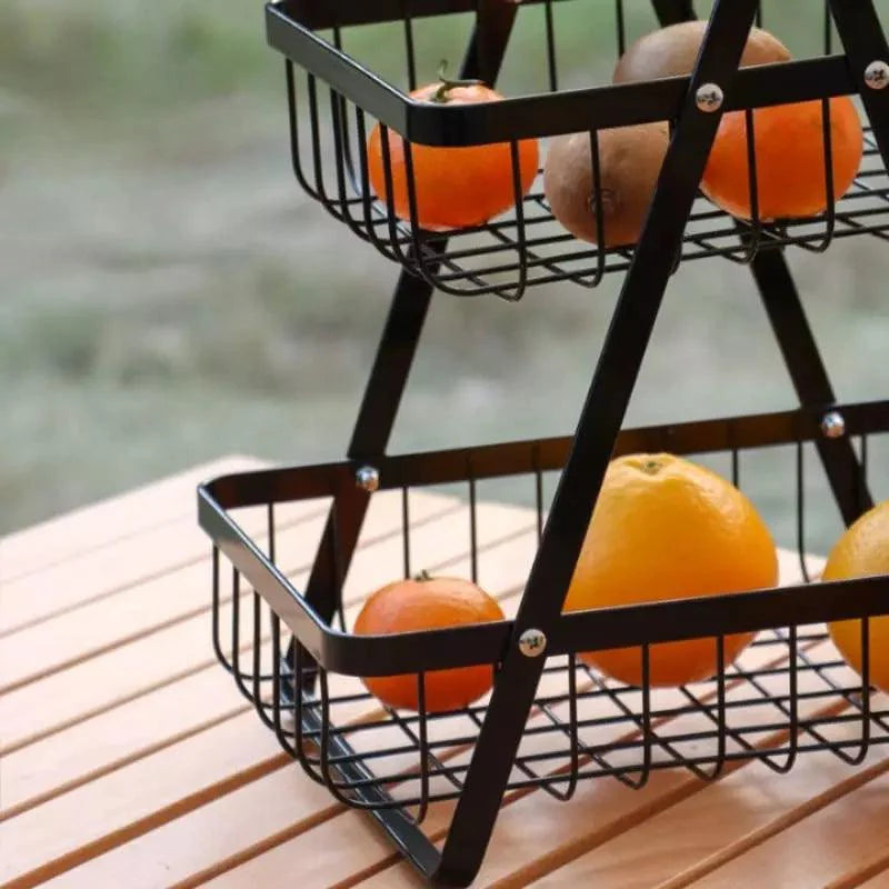 Cesta de Fruta 2 Andares Fruteira de Mesa Lenogue