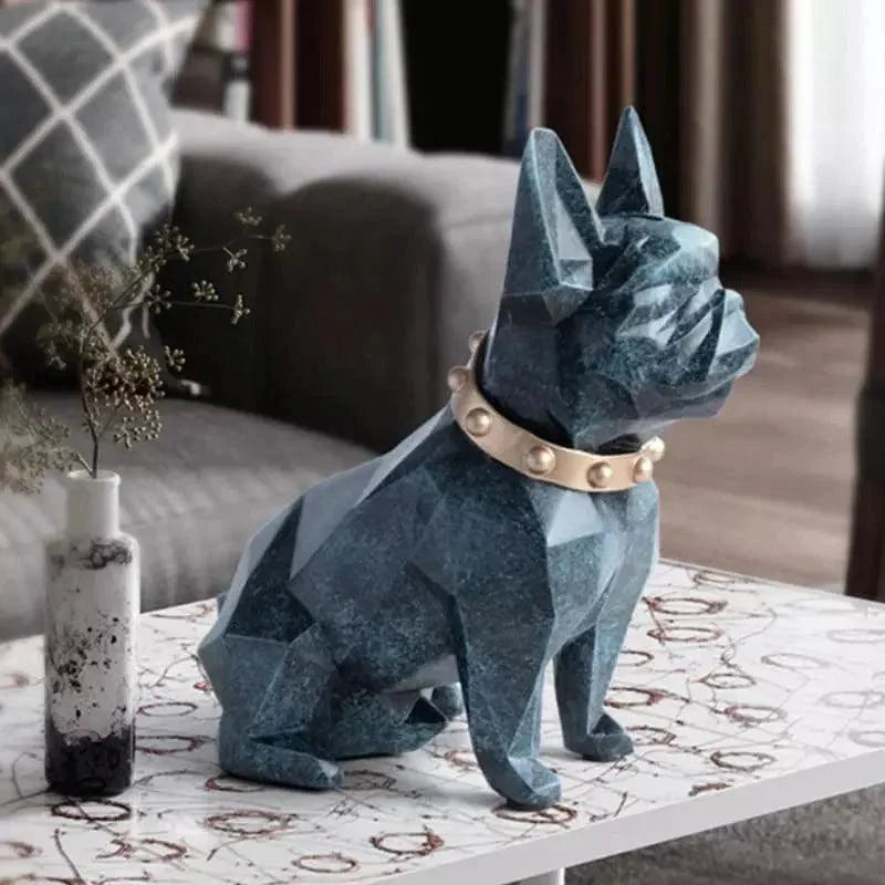 Decoração de Mesa Cofre de Resina Buldogue Francês Lenogue