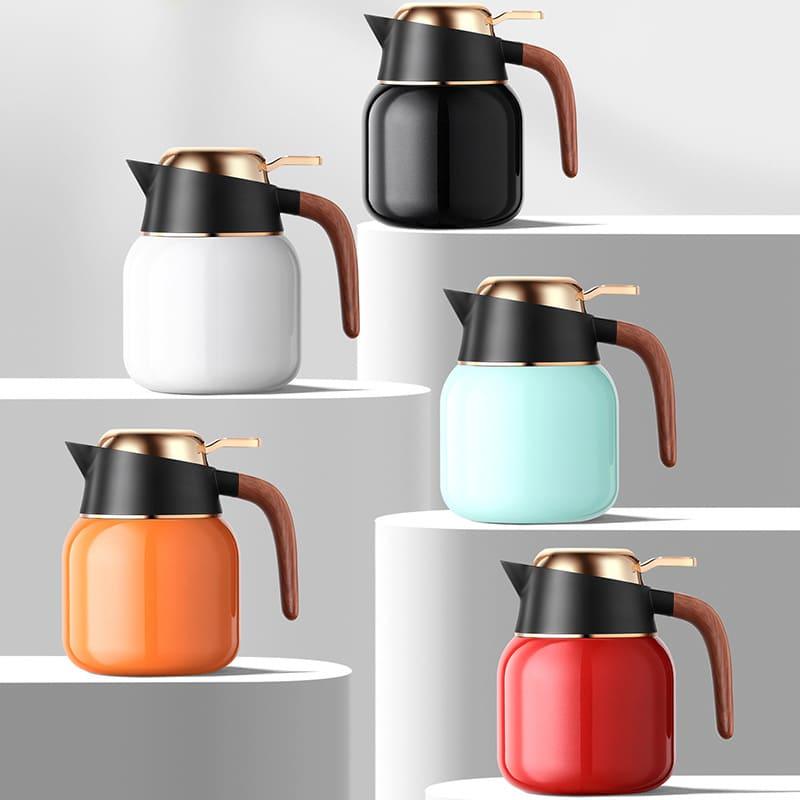 Garrafa Térmica para Café Chá de Inox e Cerâmica Lenogue 1000ml