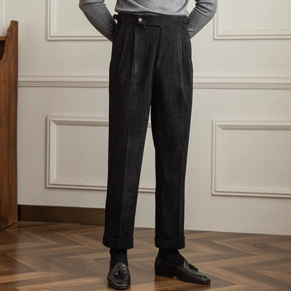 Old Money Corduroy Drape Casual Trousers