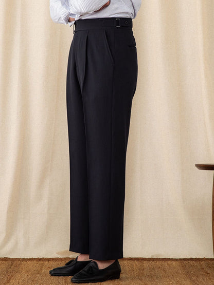 Old Money Italian Casual Straight Trousers