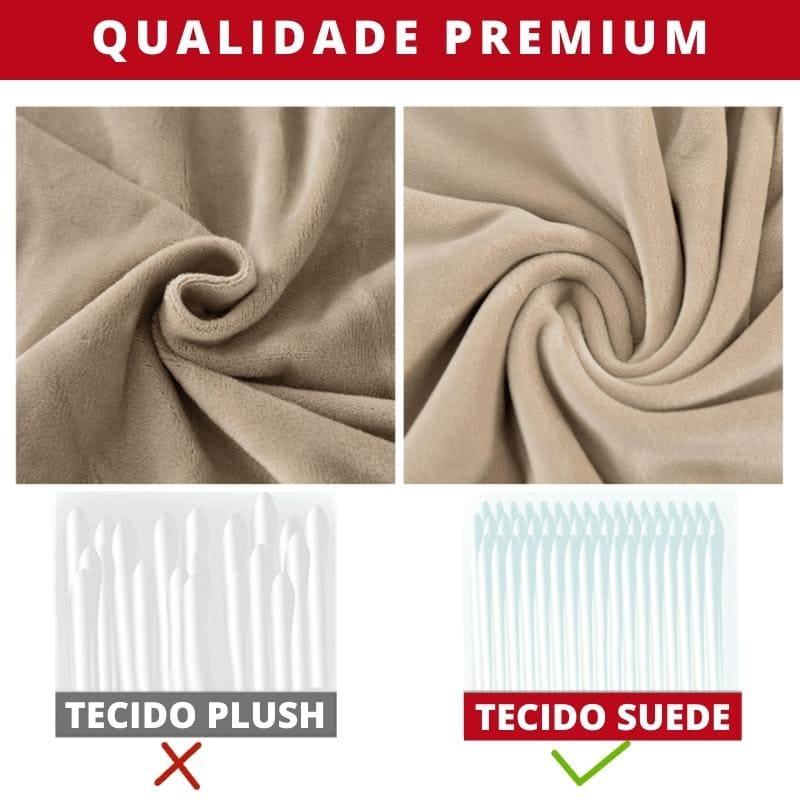 Capa Para Cadeira de Jantar Suede Premium Cinza Claro Lenogue