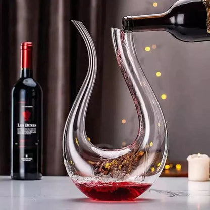 Decanter de Vinho Recipiente de Vidro Cisne Decantador Lenogue