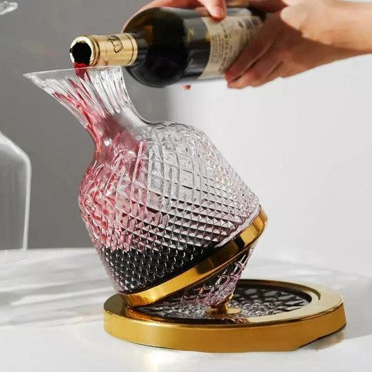 Decanter de Vinho Recipiente de Vidro Cristal Decantador Lenogue