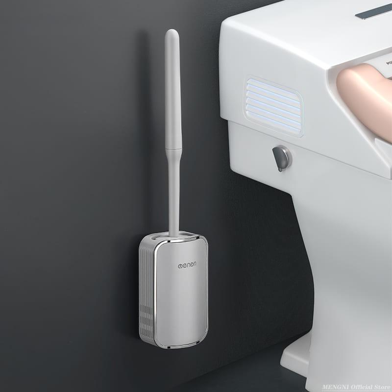 Escova Sanitária para Banheiro Silicone com Suporte Lenogue