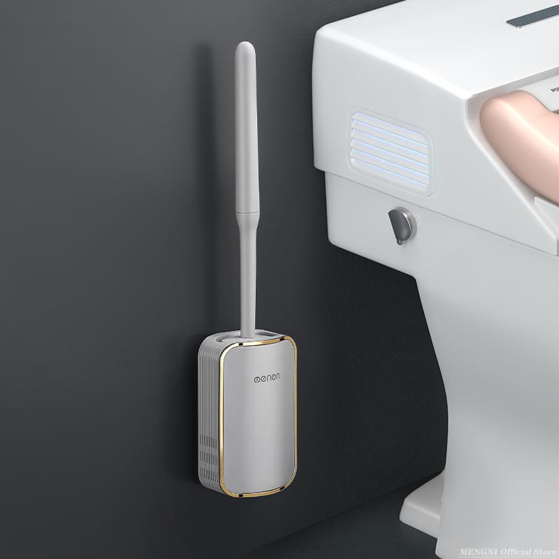 Escova Sanitária para Banheiro Silicone com Suporte Lenogue